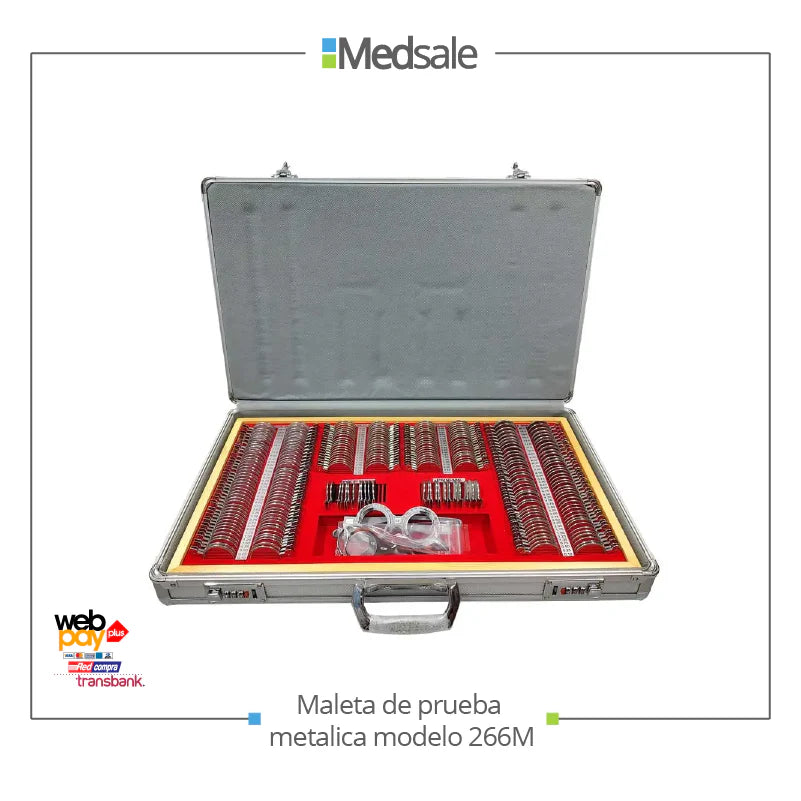 Maleta de Lentes de Prueba de Aro Metálico Modelo 266M